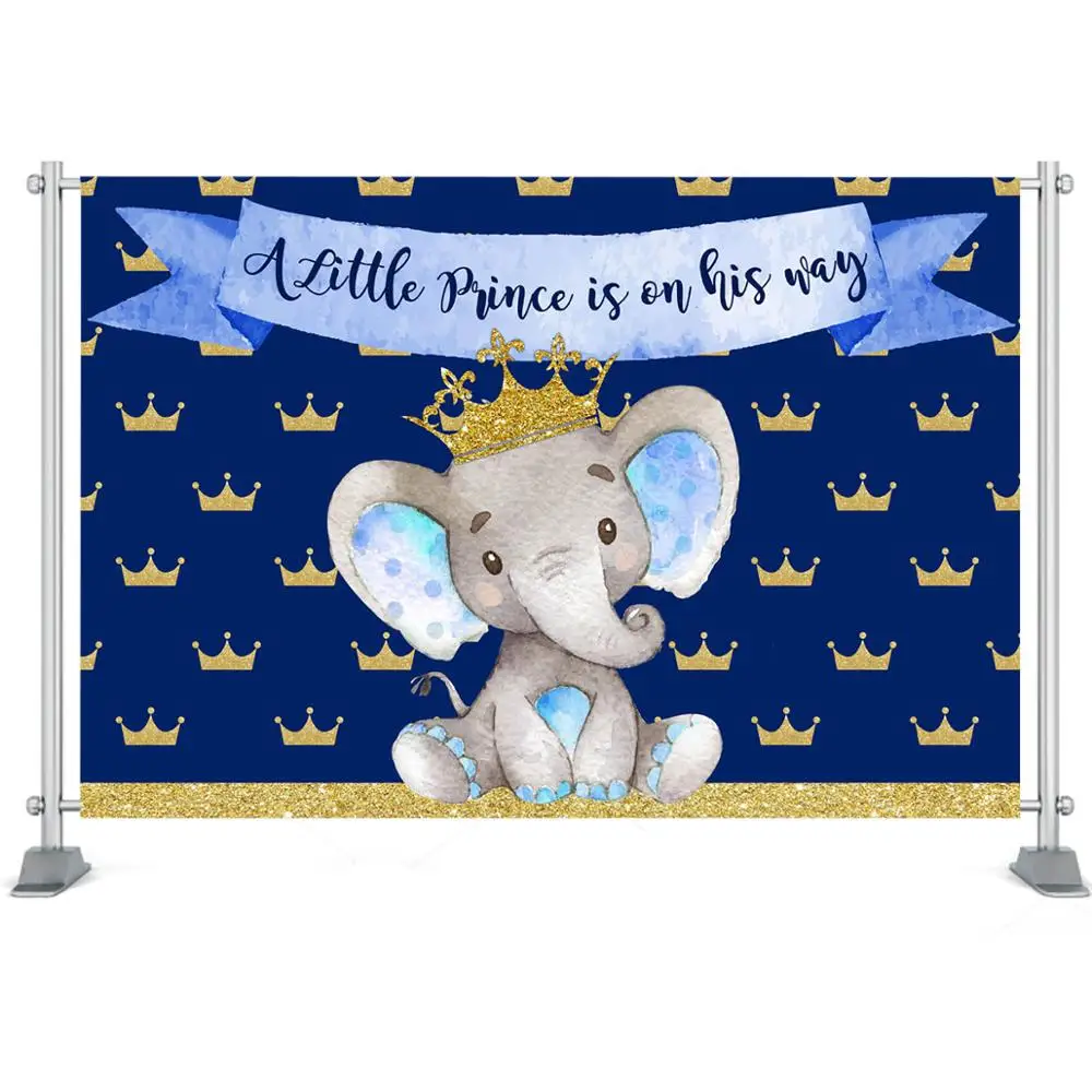 Королевский синий фон для фотосъемки мальчик слон повторение Корона баннер