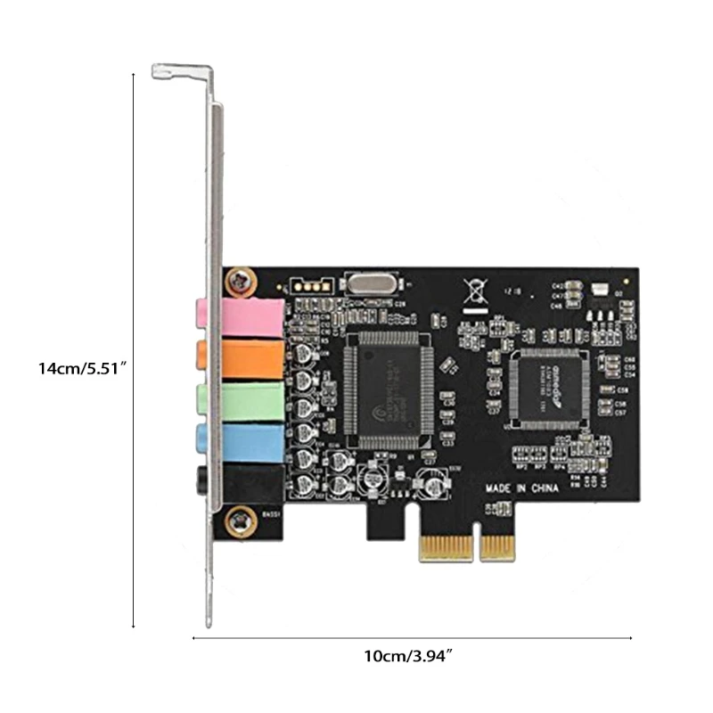 Звуковая карта PCIE 6-канальная звуковая CMI8738 чип Pci-e 5 1 со стереоэффектом 32/64 бит для