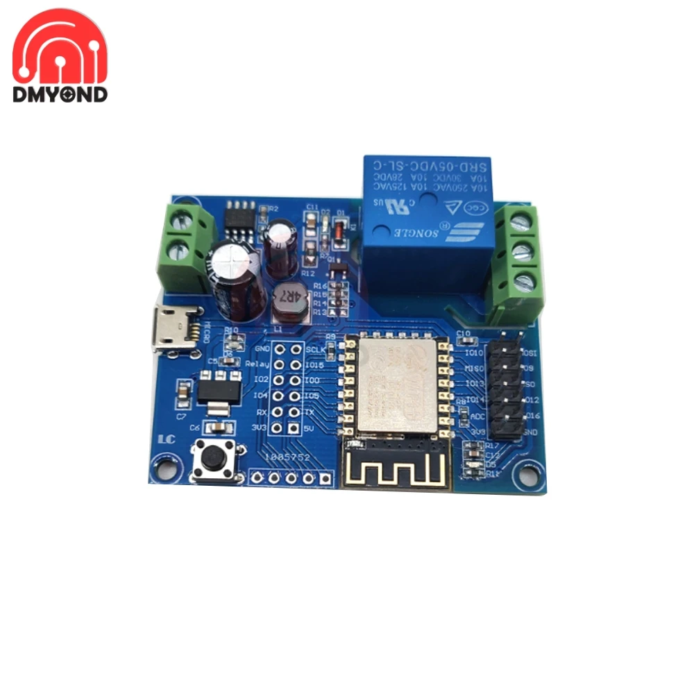 Модуль реле канала Wi-Fi DC5-80V, ESP8266, макетная плата ESP-12F для умного дома, интеллектуальная мебель, Wi-Fi модуль