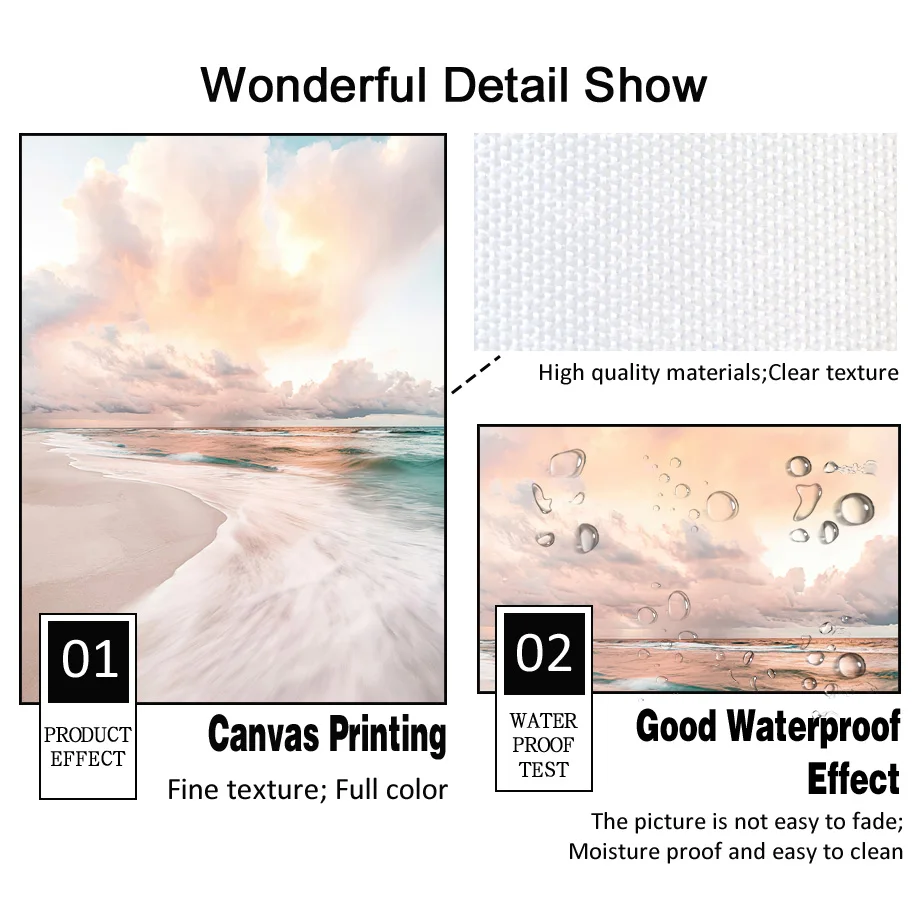 Морская пляжная ракушка Пальма лодка автомобиль Каньон настенная Картина на