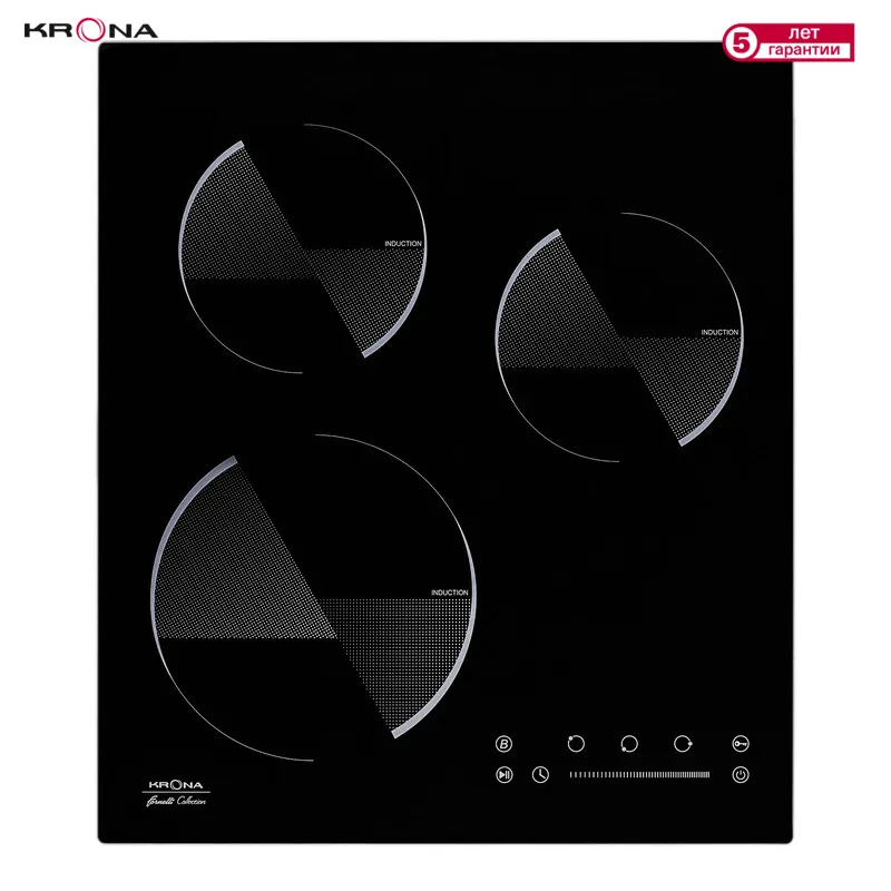 Варочная поверхность, индукционная варочная панель, варочная панель встраиваемая Krona OMBRA 45 BL