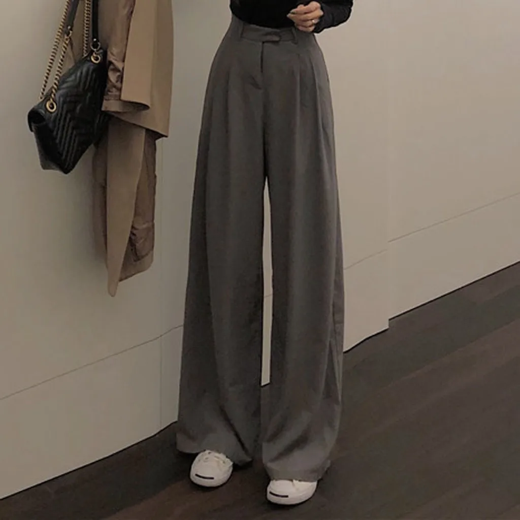 2020 женские летние мягкие шелковые трикотажные широкие брюки цвета хаки