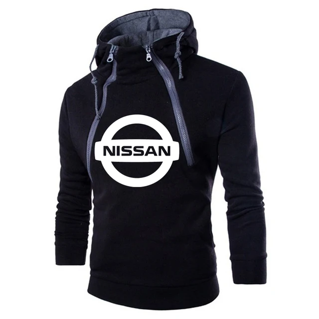 

New Spring Autumn Nissan Hoodies Men's Double Zipper Hoody Cotton High Quality Casual Male Custom Sportswear Tops