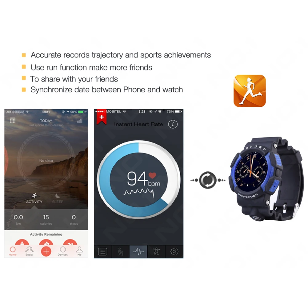 blue no 1 a10 smart watch bluetooth wearable devices for ios android blue 100139 01 wearable devices smart electronics free global shipping