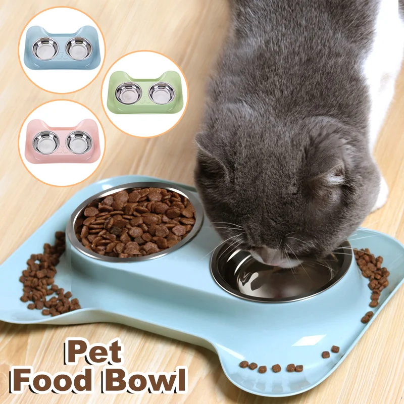 Миска для собак из нержавеющей стали без разлива Нескользящие миски кормления