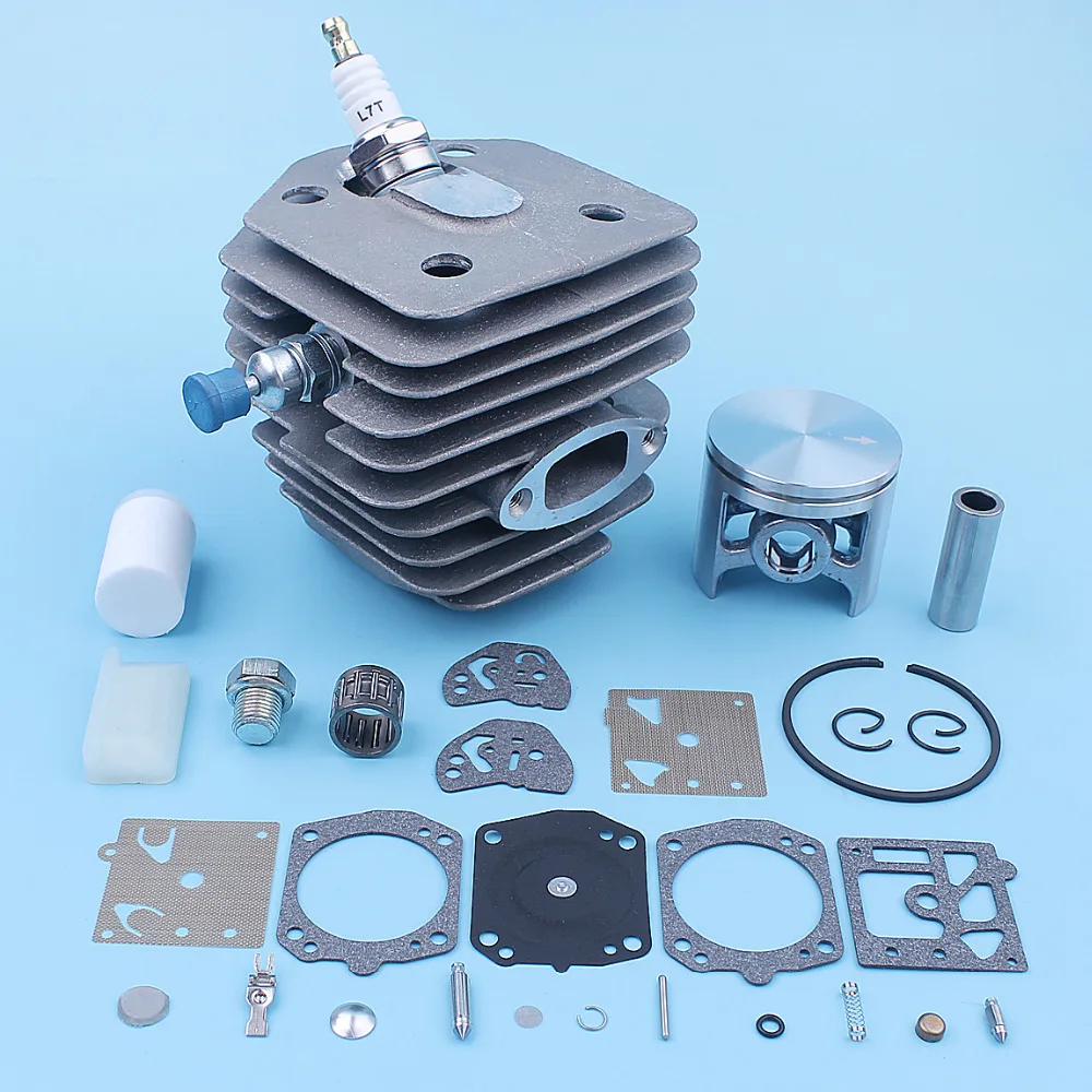 45 мм цилиндр подшипник поршня Carb комплект для HUSQVARNA 154 254 154XP 254XP бензопила свечи зажигания декомпрессии топливный фильтр Запасная часть