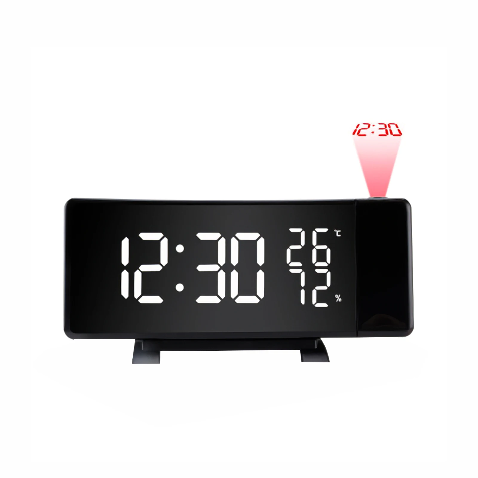 

СВЕТОДИОДНЫЙ цифровой проекции Будильник многофункционального цифрового радио часы Dual USB проекционные часы с зарядным устройством для Спа...