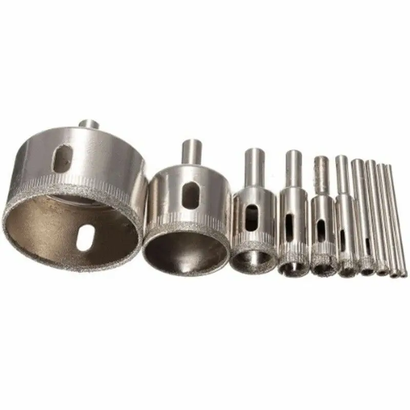 10 шт. пустотелая пила сверла для резки стеклянной плитки дерева мрамора