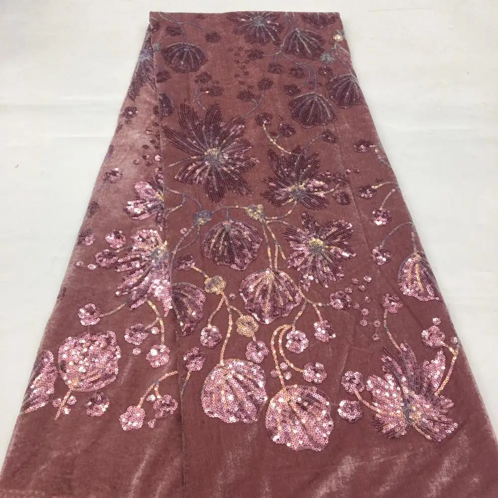 

Новое поступление, африканская бархатная кружевная ткань с блестками, нигерийские французские кружевные ткани 2020, высокое качество для женского платья ML8872