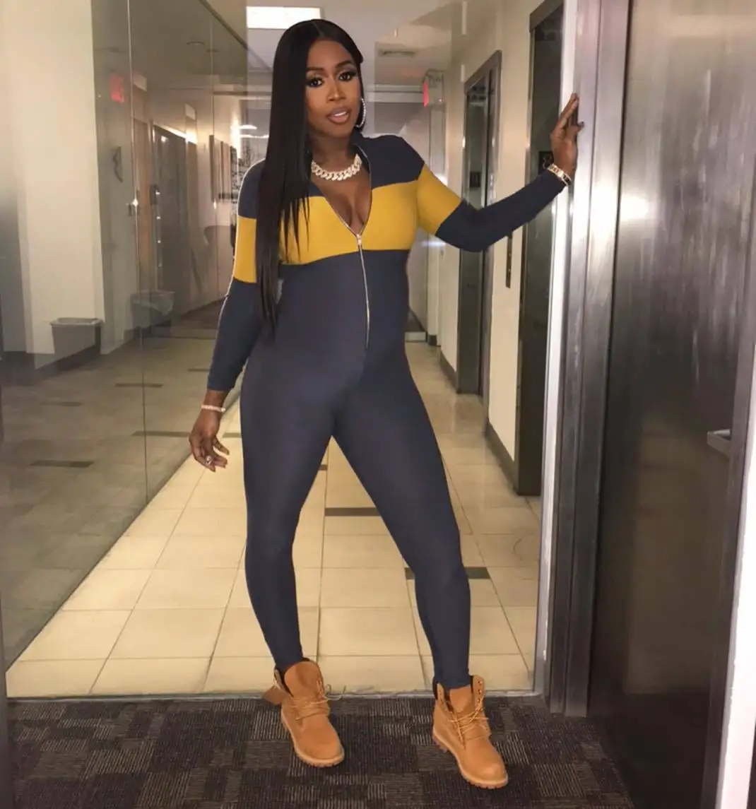 2020 цельный спортивный комбинезон на молнии плотные комбинезоны женские леггинсы