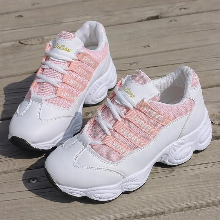 

NEW Women Casual Shoes Fashion Breathable Walking Mesh Flat Shoes Sneakers Women 2019 Gym Vulcanized Tenis Feminino