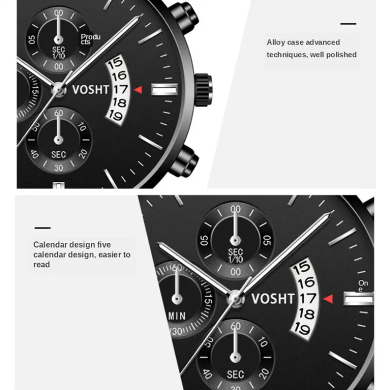 

Fashion Calendar Pu Strap Clock Watch Male Classic Top Brand Business Quartz Watch Exquisite Men's Wrist Watch Boy Trendy Gift