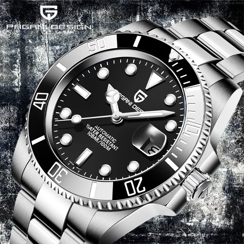 

Pagani Design 2021 New 40mm Men's Automatic Mechanical Watch Sapphire Glass Stainless Steel Diving Watch Men's Watch