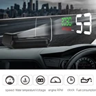 Проекционный дисплей OBD2 Hud, электронный прибор для измерения расстояния, спидометр, топливный пробег