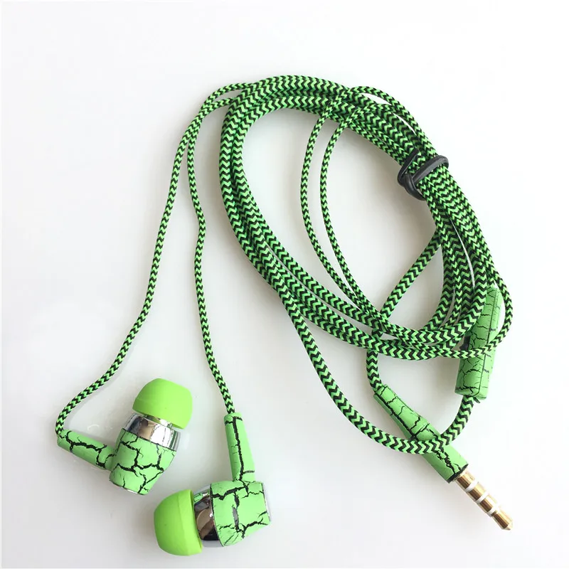Спортивные музыкальные наушники ледяные трещины тканевая веревка наушник с