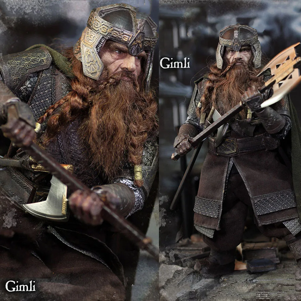 В наличии ограниченное 1/6 весы игрушки Асмус LOTR018 Гимли Liginli Мужской полный набор