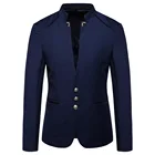 2021 брендовая одежда, весенний мужской модный тренд, маленький костюмМужской приталенный деловой костюм в китайском стиле, мужские пиджаки, S-4XL