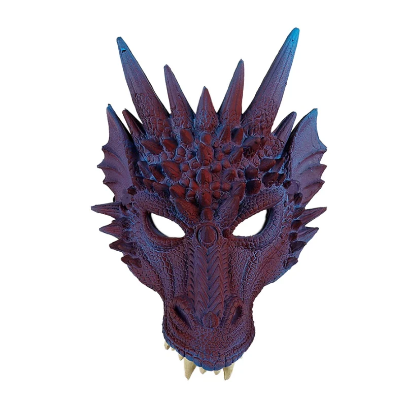 purple mask Демон костюм дракона для косплея набор динозавров крыло и маски на Рождество, Хэллоуин, карнавал; подарок для детей вечерние реквизит - Цвет: purple mask