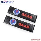 Чехол для автомобильного ремня безопасности Doofoto 2x для SAAB 93 9-3 9-5 9 3 9000 9 5, аксессуары для эмблемы, защитная накладка на плечо из углеродного волокна