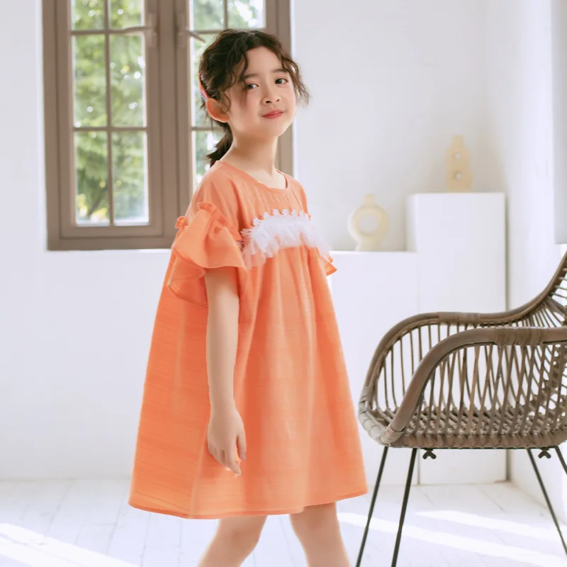 2020 New Children Lace Dress Brand Girls Baby Princess Kids Summer Cotton Jacquard Cute Toddler Clothes #5570 | Детская одежда и