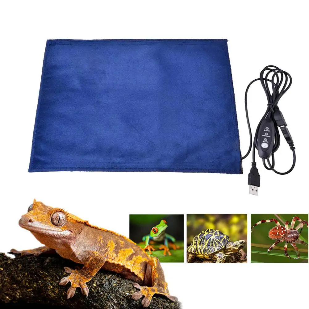 Тепловой Коврик для рептилий с регулируемой температурой под баком нагреватель