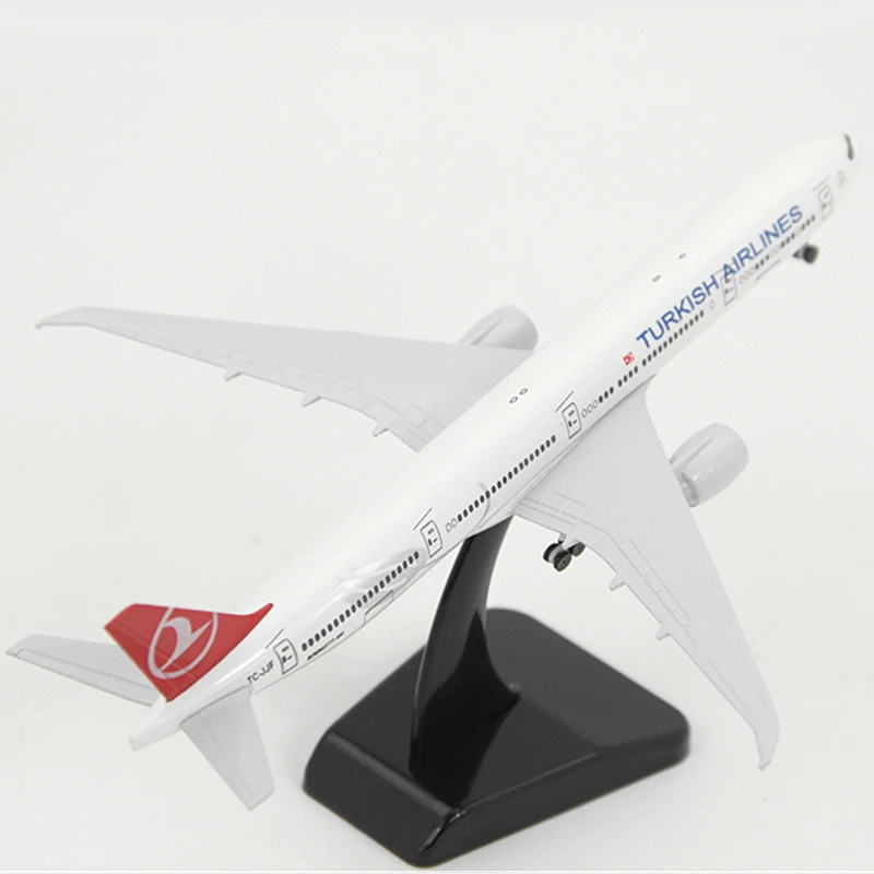 20 см Турецкие авиалинии Boeing 777 авиация металлическая модель 16 см модель самолета игрушки с колесом коллекционный подарок