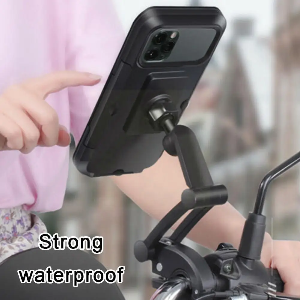 

360 Degree Adjustable Waterproof Bicycle Motor Phone Motorcycle Bracket Universal Phone Bike Cell Holder Mount Support Hand I1C8
