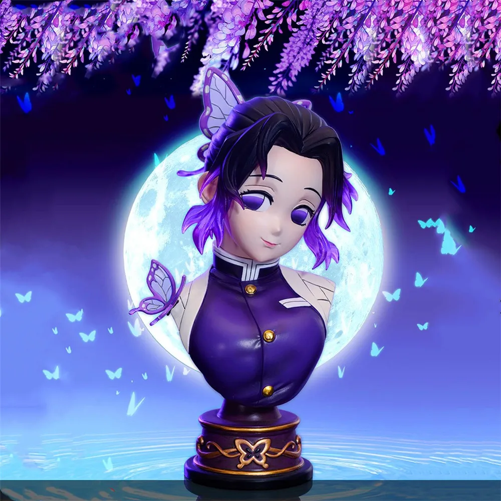 Игрушечные фигурки для детей, рассекающие демонов, киметасу, No Yaiba Kochou Shinobu GK, бюст, Коллекционная модель, ПВХ кукла, аниме фигурки