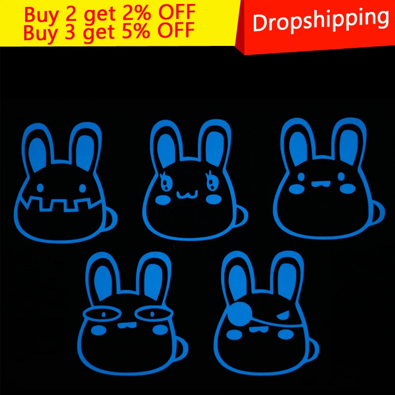 

Cute Rabbit Cartoon DIY Animal Luminous Switch Sticker Glow in the Dark Wall Sticker Home Decor Kids Room Decoration Living Room