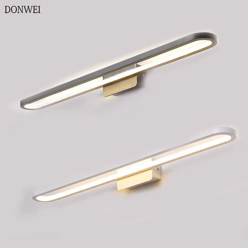 Современный светодиодный зеркальный светильник для ванной комнаты черный и