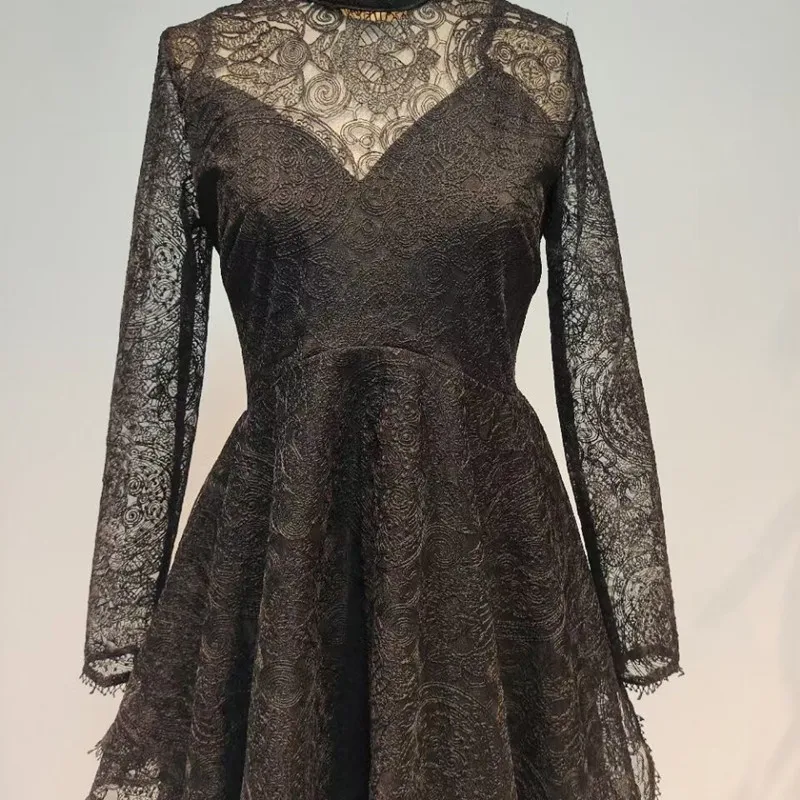 

women's Big-name irregular summer lace retro elegant dress 2021New women's clothing fashion party pleated tutu skirt XL