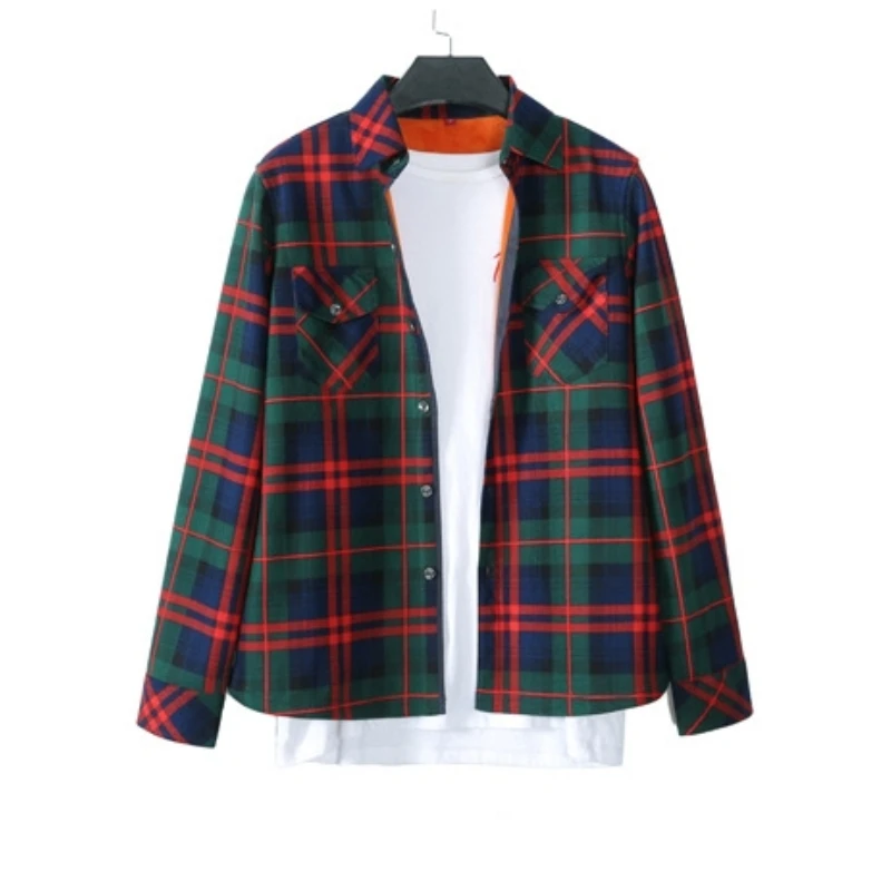 2020 новые зимние женские теплые шерстяные клетчатые блузки модные рубашки с