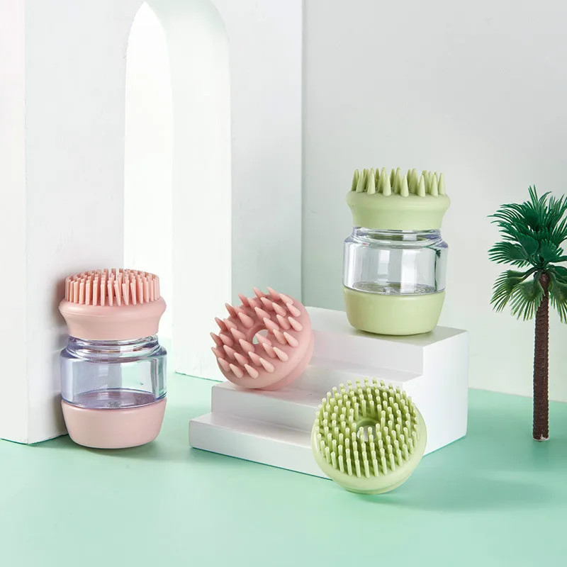 

Pet Dog Bath Brush Silicone Multi-Function Massage Brush Bath Comb Double Comb Cat and Dog Cleaning Supplies Pet Hair Trimmer