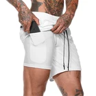Мужские пляжные шорты, двухслойные плавки с мешочком, дышащий купальный костюм, лето размера плюс, 2020