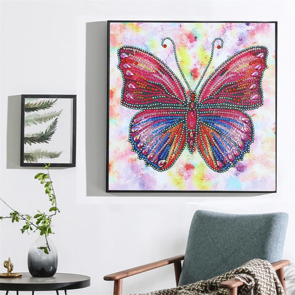 

3D Алмазная живопись в виде бабочки, вышивка крестиком, частичное сверло, Алмазная мозаика, картина Стразы, домашний декор, 30x30 см, Cusack