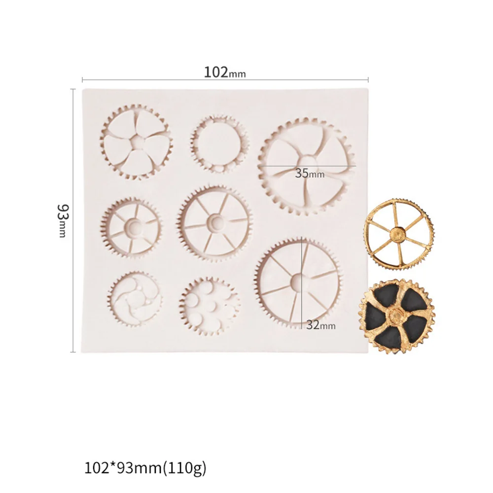 Стимпанк Cogs формы часы колесо шестерни силиконовая форма для помадки шоколадная