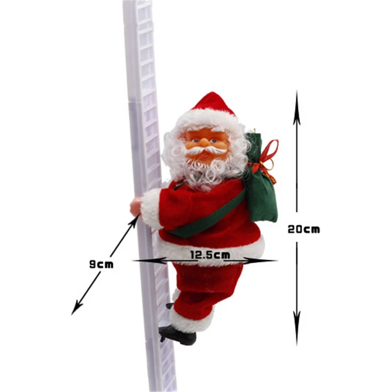 Escalera de escalada el&eacute;ctrica para Navidad, adornos navide&ntilde;os de Pap&aacute; Noel, decoraci&oacute;n colgante para &aacute;rbol de Navidad con m&uacute;sica, juguetes para ni&ntilde;os, regalos 2022-5
