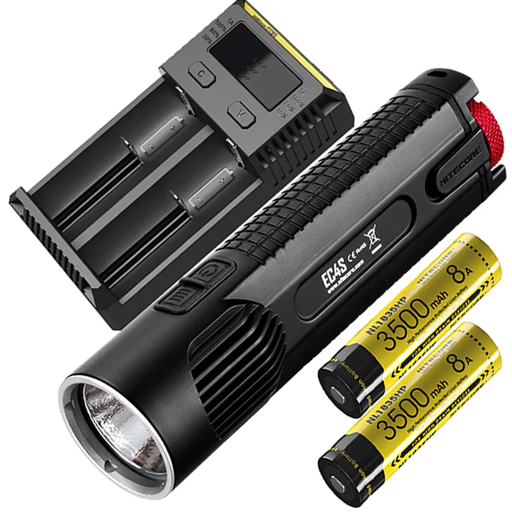 NITECORE EC4S ручной светильник для вспышки CREE XHP50 Макс. 2150 люмен луч бросок 280 м наружный фонарь поисково-спасательный Тактический светильник