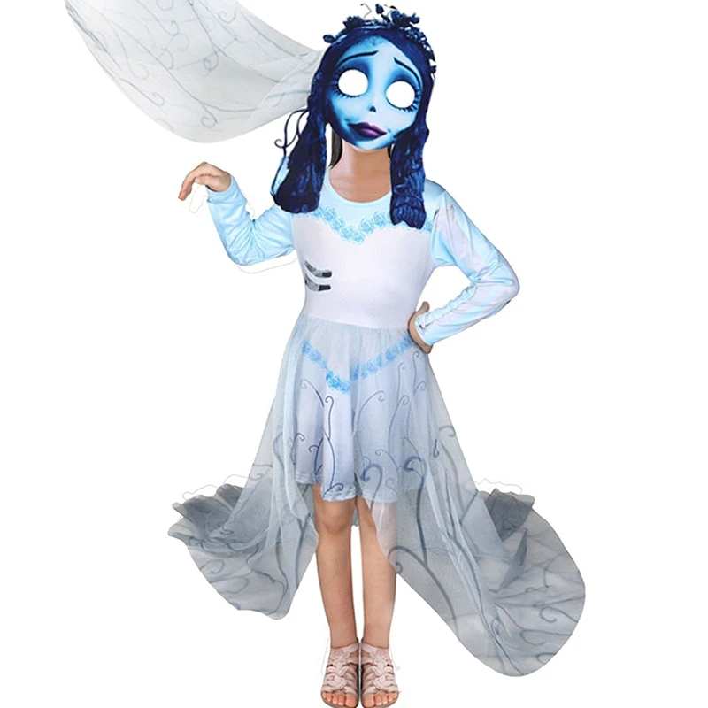 

Костюм для маленьких девочек с призраком невесты, черепом, скелетом, детской тематикой на Хэллоуин