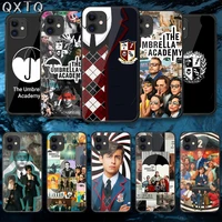tv the umbrella academy tempered glass phone case cover for iphone 5 6 7 8 11 12 s plus xr x xs pro max mini se 2020 black coque