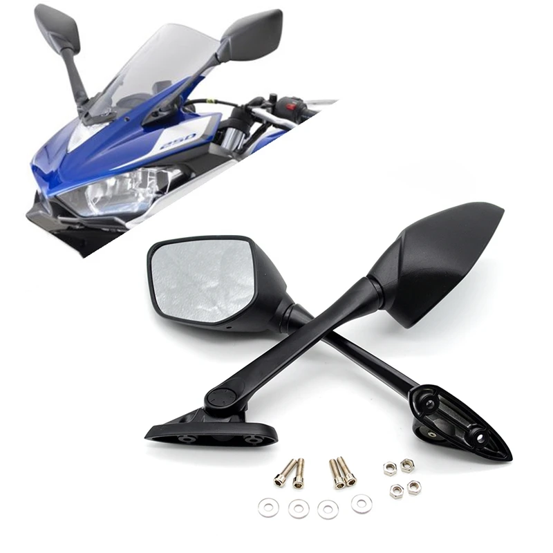 Мотоцикл черный зеркало заднего вида Замена для Yamaha YZF R3 R25 R15 NMAX 155 Xmax 2013 2017|Зеркала