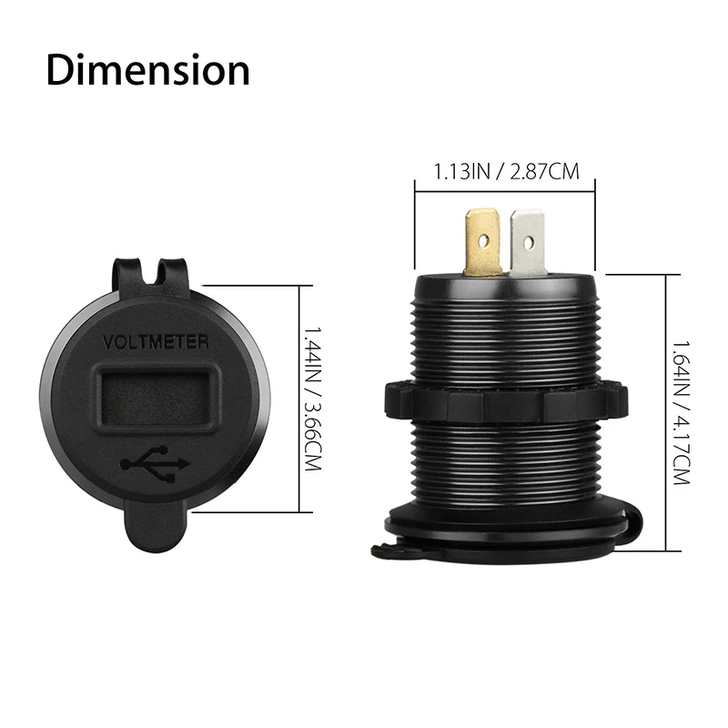 5V 3A Dual USB Car Charger QC 3.0 Cigarette Lighter Socket Splitter Quick Charger Power Adapter Outlet 10A Fuse Metal DC 12V/24V