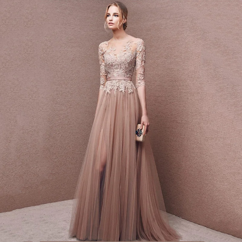 Женское длинное платье с открытой спиной Коктейльные вечерние шифоновые платья