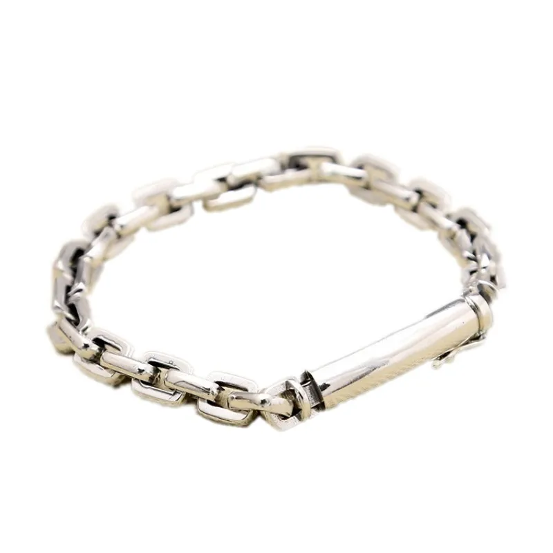 Мужской браслет BOCAI из серебра S925 пробы с пряжкой в стиле ретро и панк