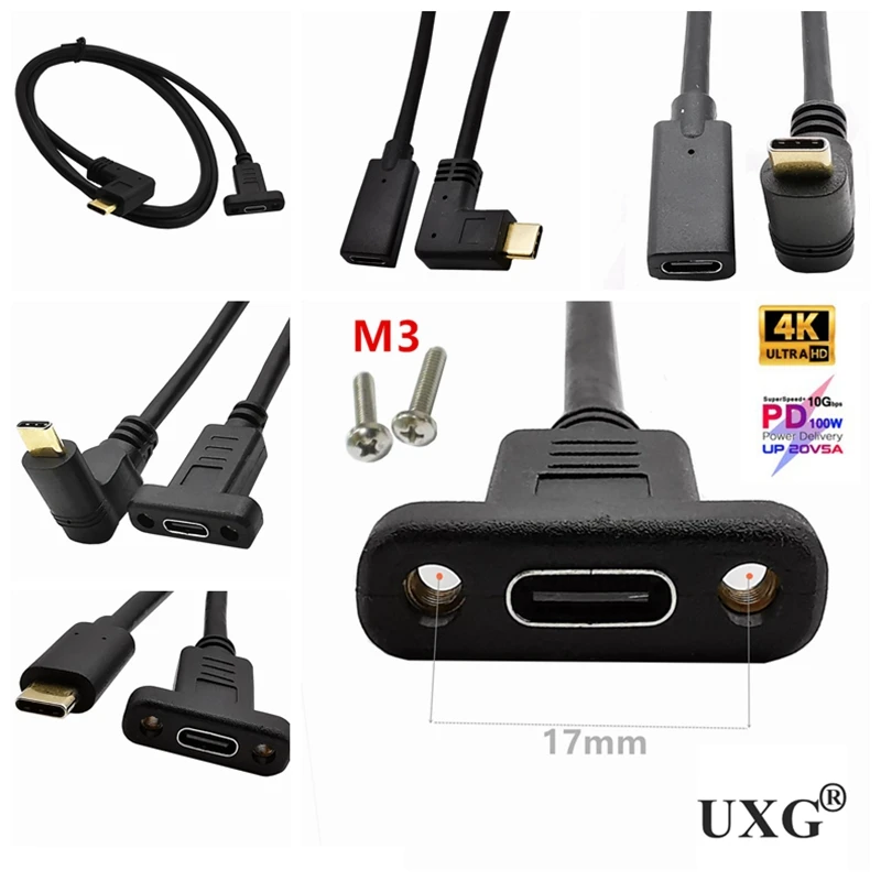 Кабель удлинитель USB Type C USB3.1 кабель для передачи данных и видео штекер гнездо