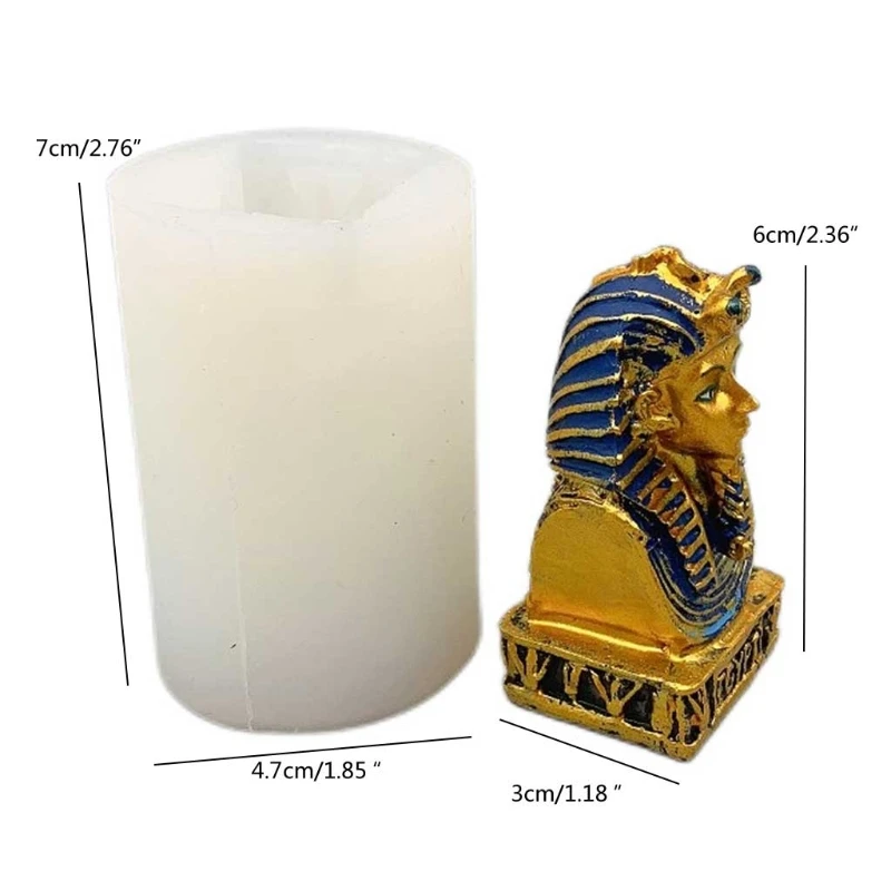 

Ancient Egyptian Pharaoh Epoxy Resin Mold Ornaments Decorations Silicone Mould