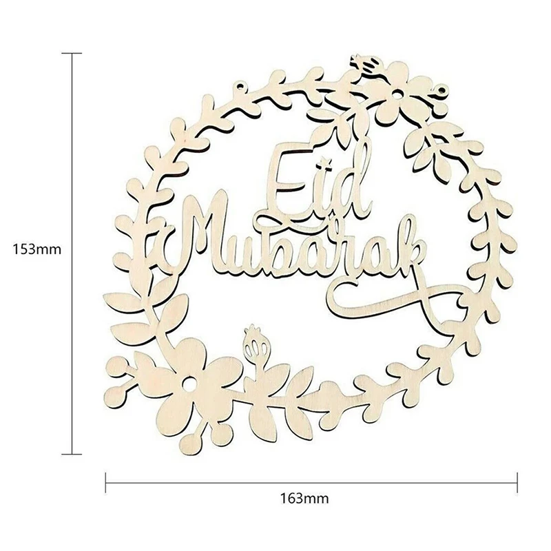 

Wooden Eid Ornament Home Decor Custom Handmade Crafts Hanging for Home Party Festival Accessories Gifts MDJ998