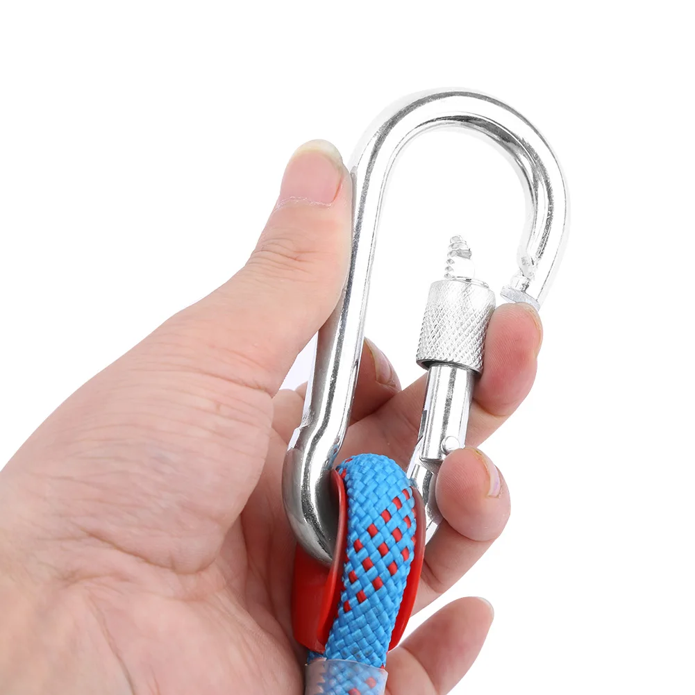 Outdoor Climbing Rope 12mm Heavy Duty Paracord Panchute Lanyard with Carabiner Camping Survival Equipment Accessories | Спорт и