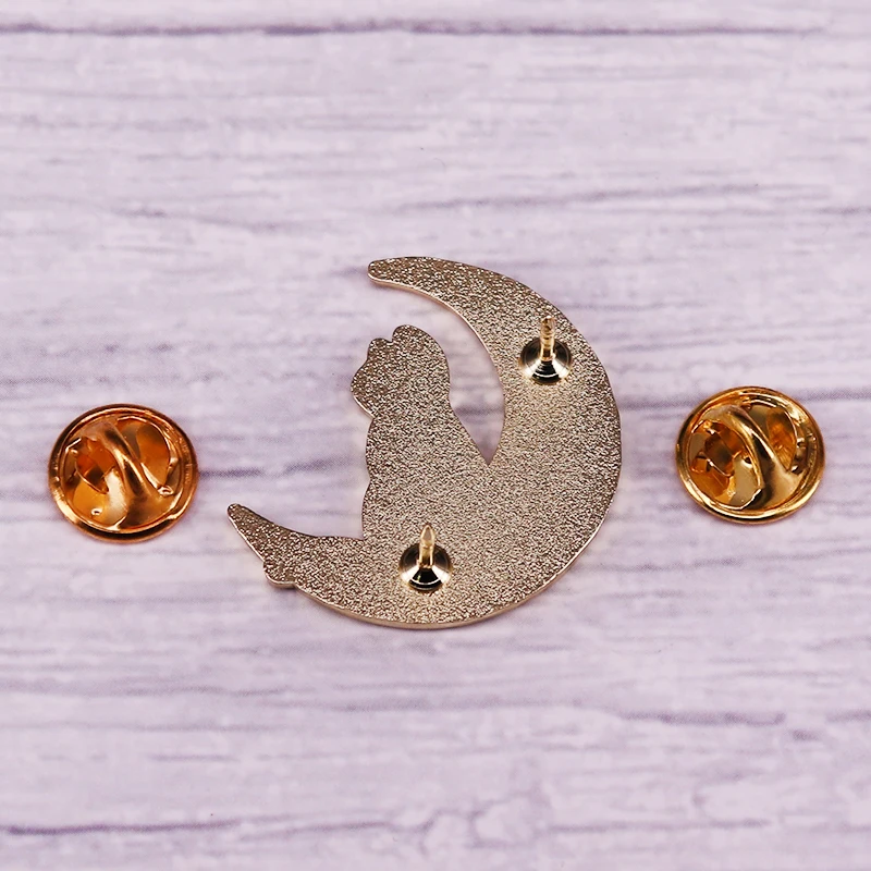 Kawaii Moon Cat Starlight Fantasy Animal Black Cats Art Brooch Kitty Hard Enamel Pin | Украшения и аксессуары