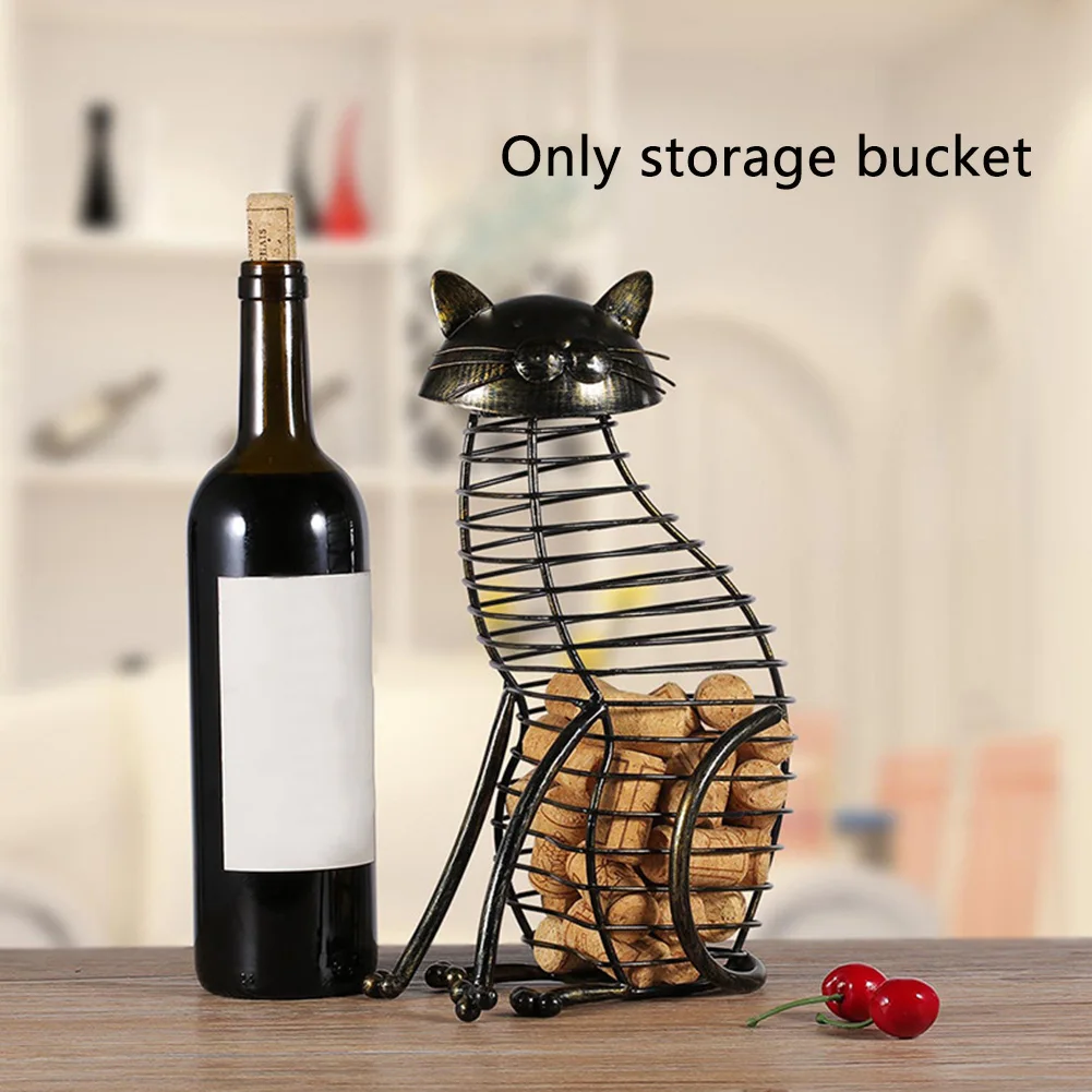 Кухонный практичный контейнер для вина в форме кошки украшение рукоделия барная
